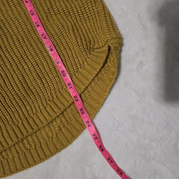 So Women's Knitted Sweater Dark Yellow Size Medium Boho Fall Winter Warm - Picture 8 of 10